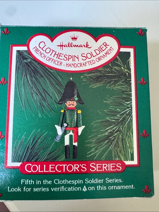 Hallmark Other - Hallmark Clothespin Soldier Ornament - Green, Red & Black